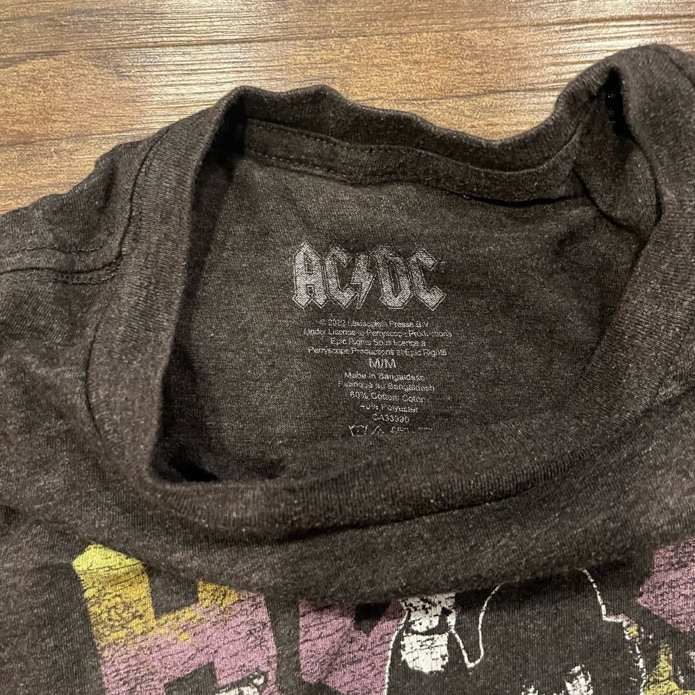 AC/DC Charcoal and Purple Band Tee - Picture 2 of 3